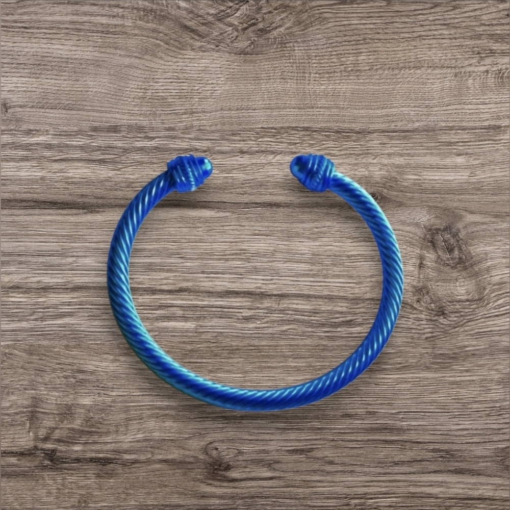 Vibrant Blue Twisted Bracelet - Picture 2 of 4
